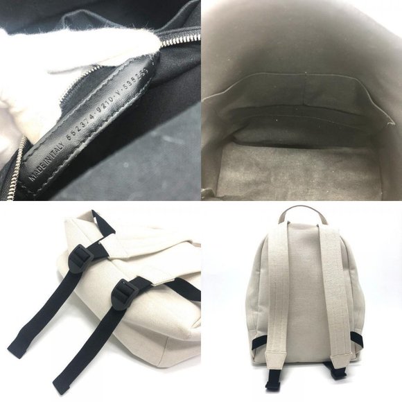 BALENCIAGA logo Backpack Canvas White - Picture 3 of 12